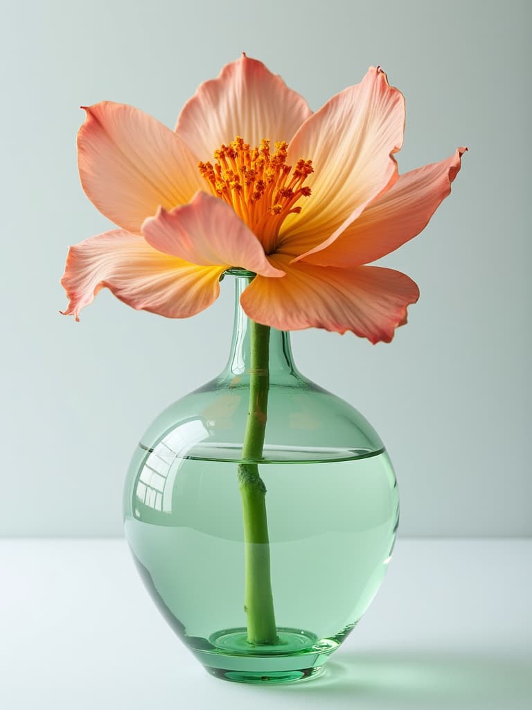 Elegant flower in glass vase