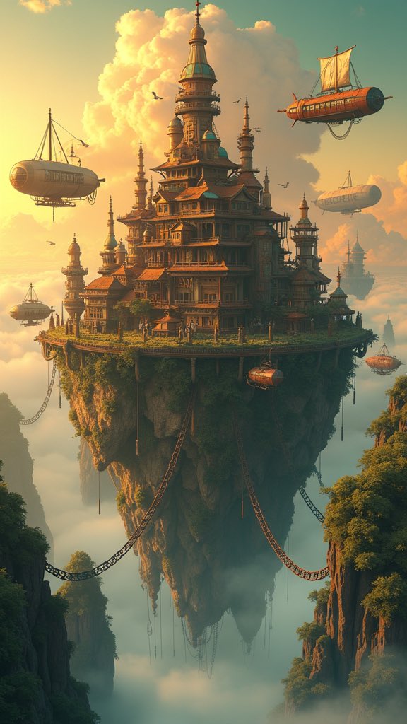 Fantasy castle landscape