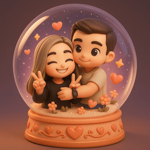Couple Snow Globe