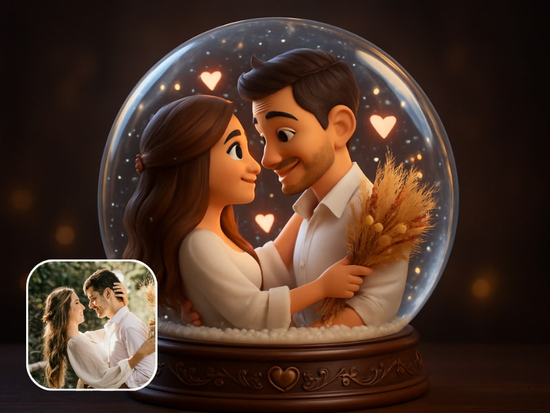 Couple Snow Globe